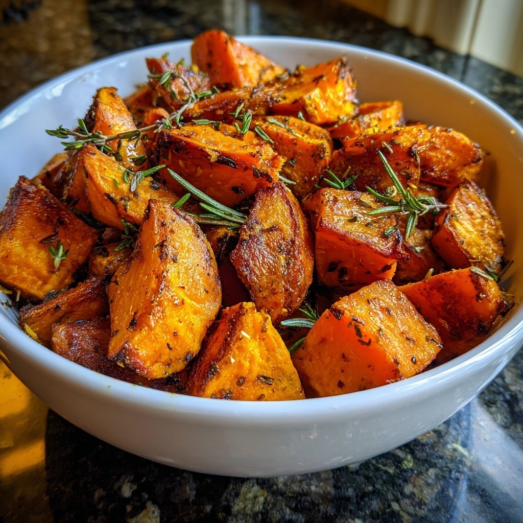 Oven Roasted Sweet Potatoes With Herbs