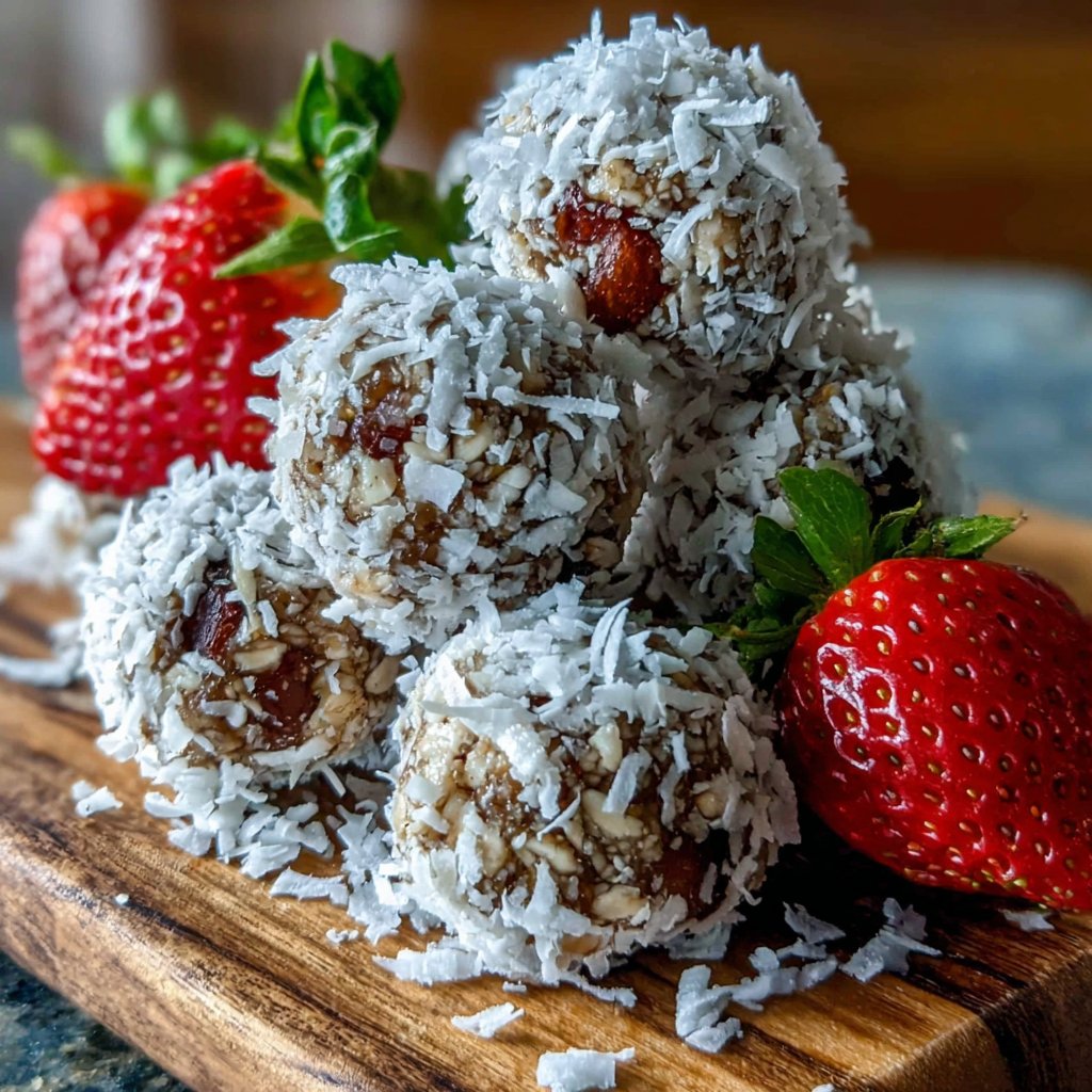 Strawberry Coconut Energy Balls