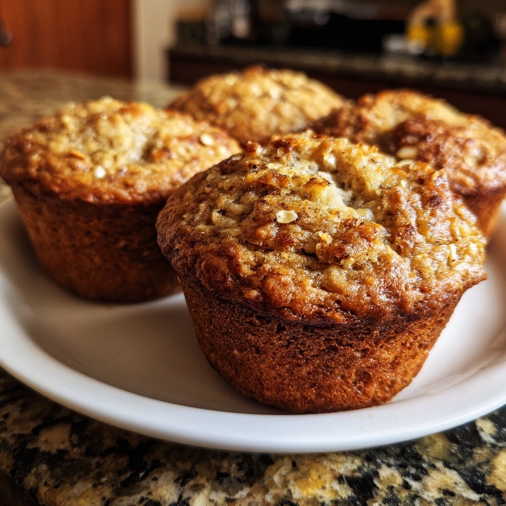 Healthy Banana Oat Muffins