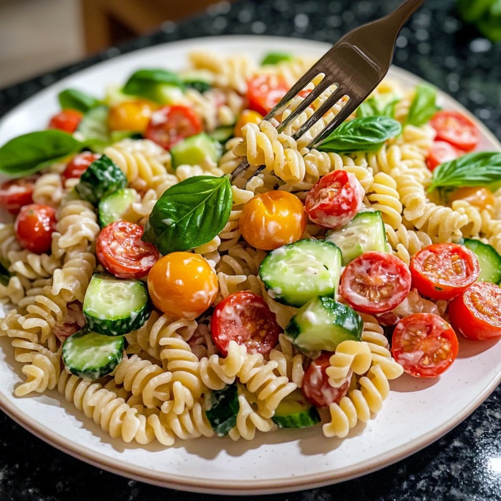 Quick Pasta Salad Lunch for Work