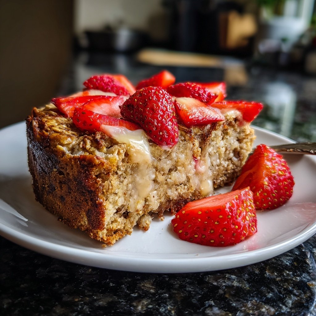 Baked Oatmeal With Strawberries