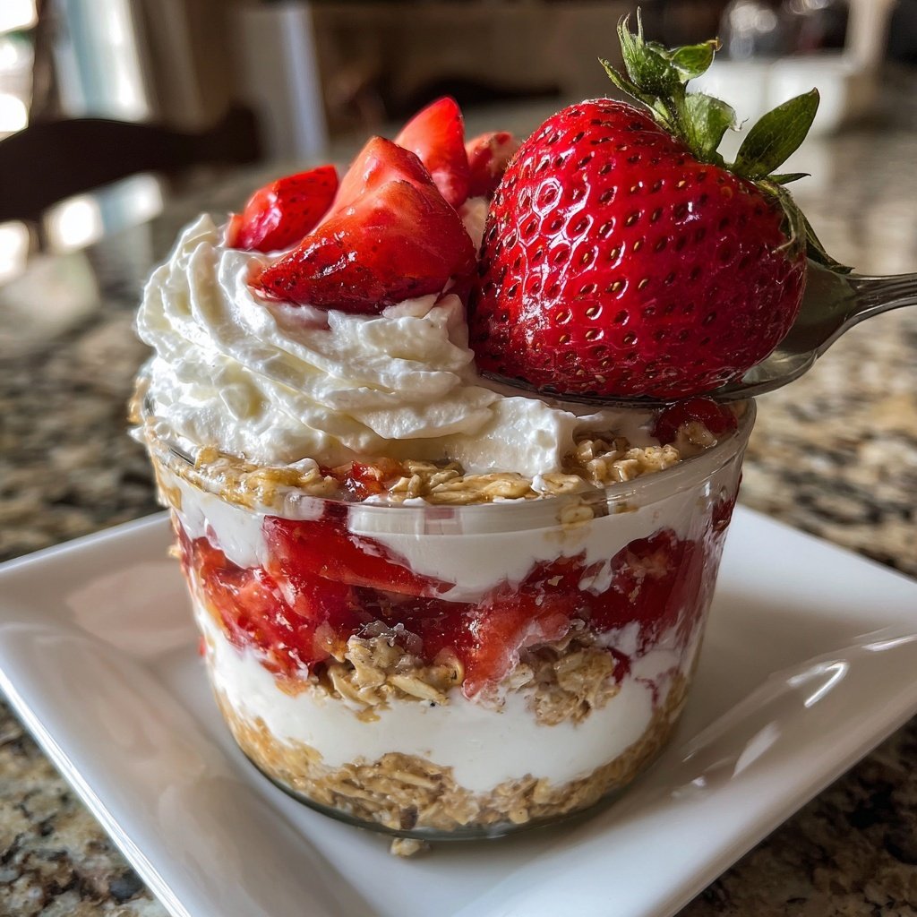 Strawberry Shortcake Overnight Oats