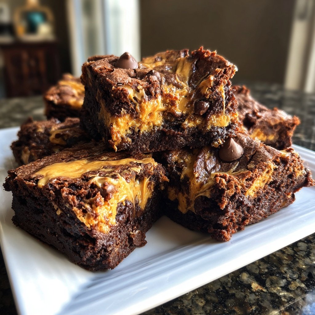 Cottage Cheese Brownies with Peanut Butter